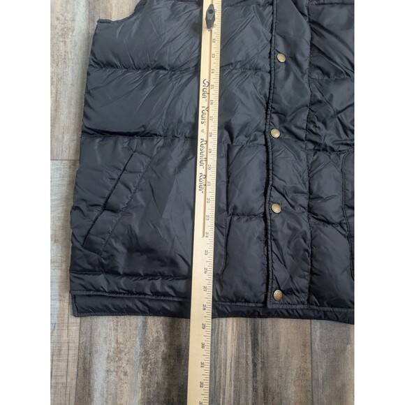 Lands End Goose Down Puffer Vest Men's XL (46-48) Black Snap Pockets Outdoor - Picture 2 of 6
